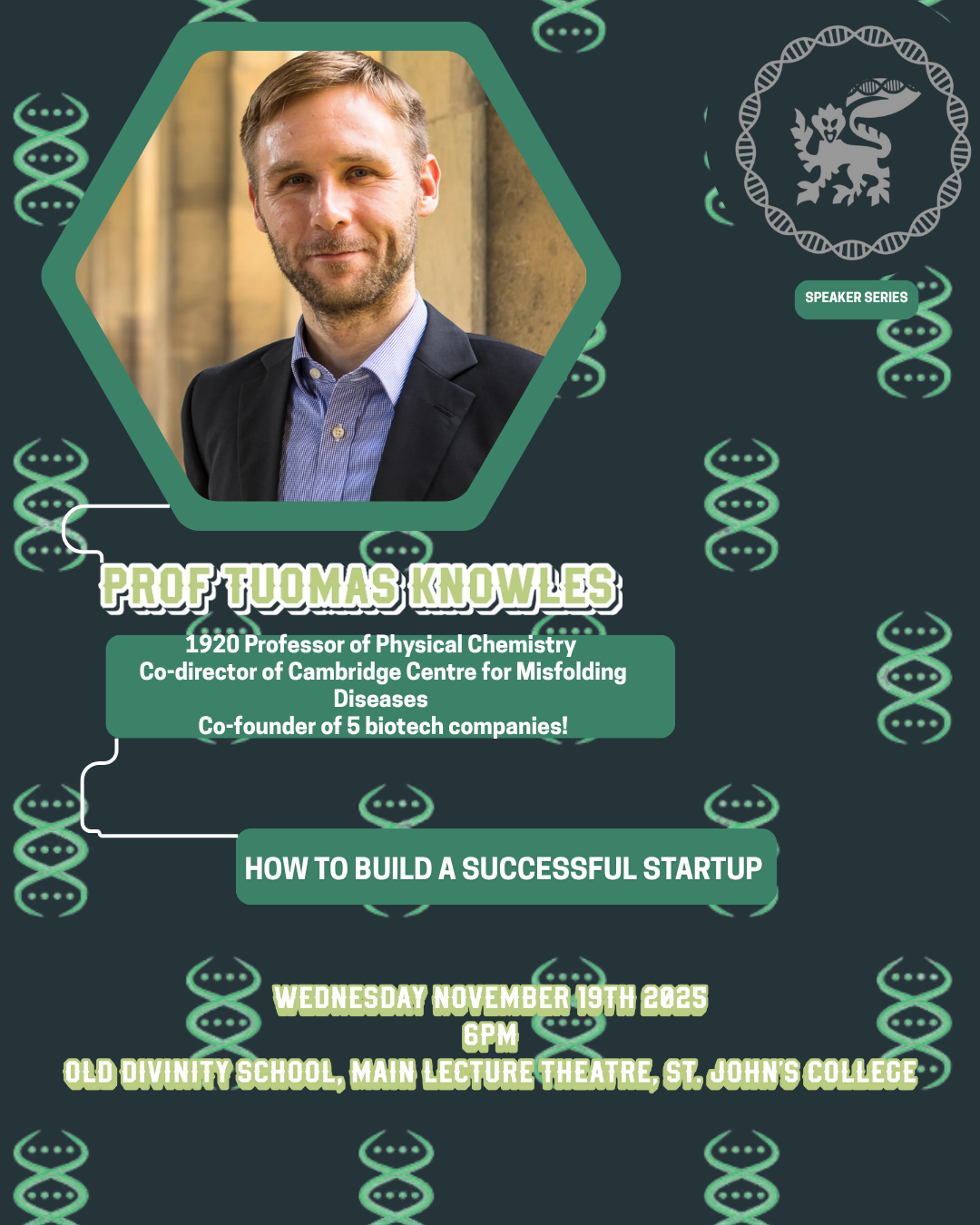 Prof Tuomas Knowles — How to Build a Successful Startup
